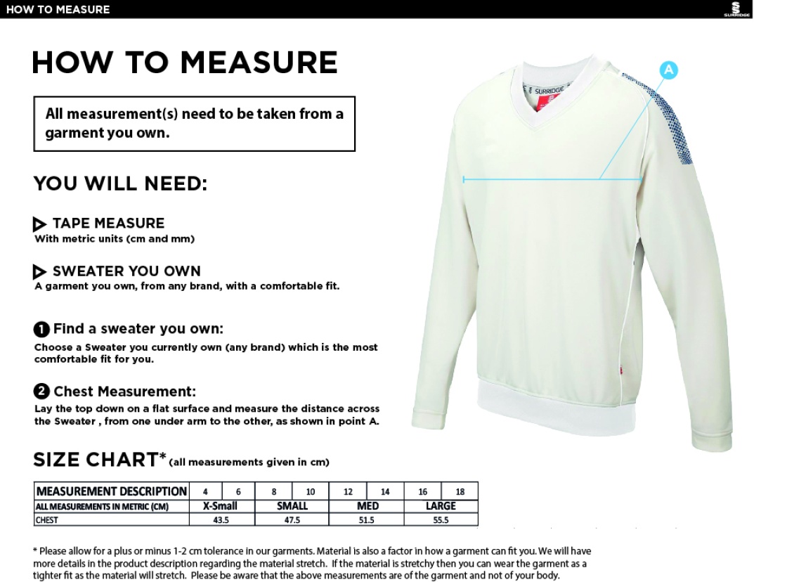 LANGTONS CC BLAST LONG SLEEVE WOMEN'S SWEATER - Ivory - Size Guide
