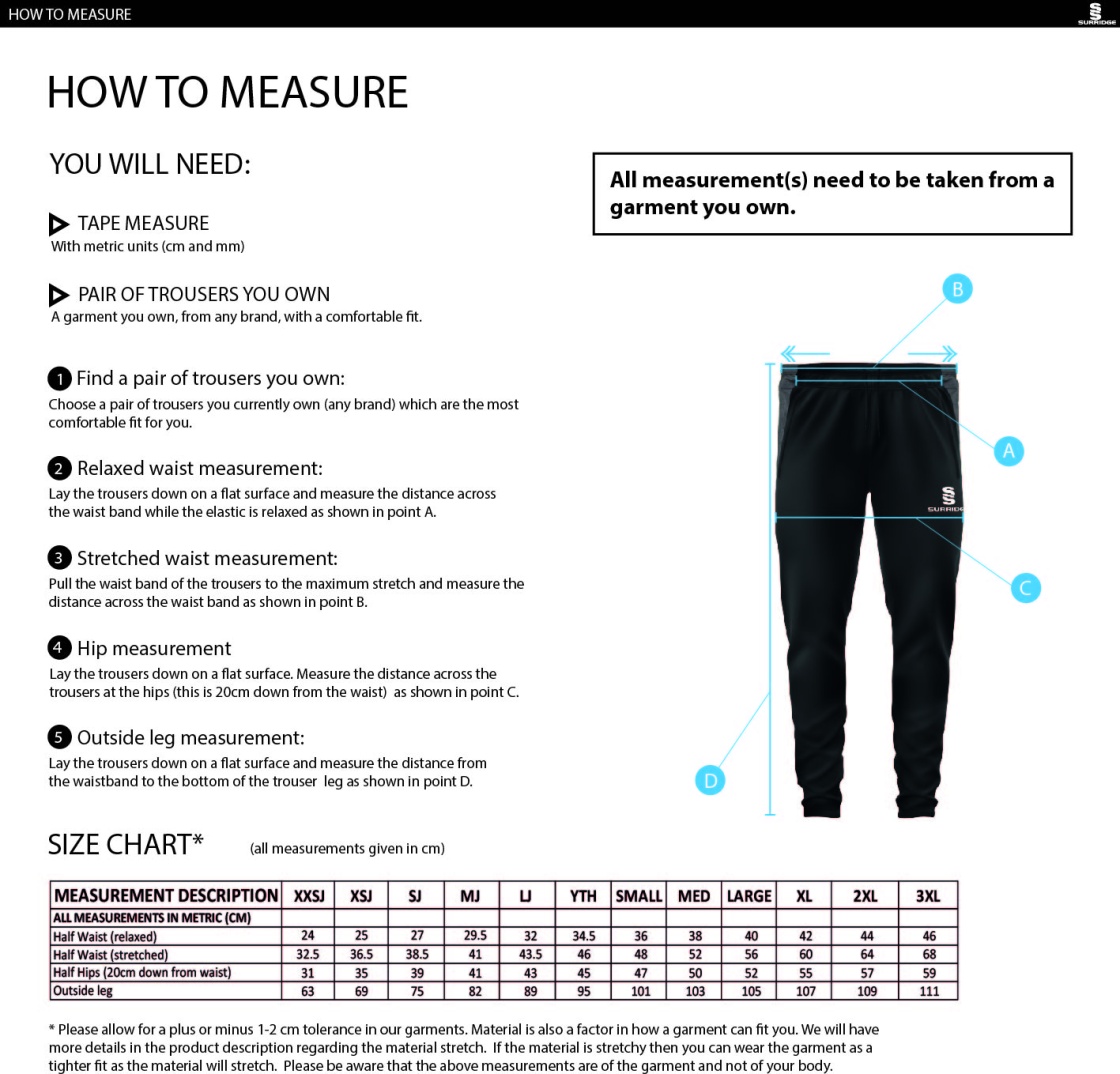 Langtons CC - Dual Skinny Pants - Size Guide